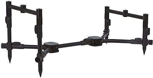 FOX Black Label Complete Pod 3-Rod Kit - Rod Pod zum Karpfenangeln, Rutenablage zum Angeln auf Karpfen & Raubfische, Rutenhalter