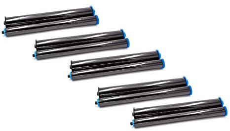 vhbw 5er-Pack Thermo-Folien kompatibel mit Panasonic KX FC 235, KX FC 235 G Fax-Drucker - Kompatible Thermorollen 35 m ohne Chip