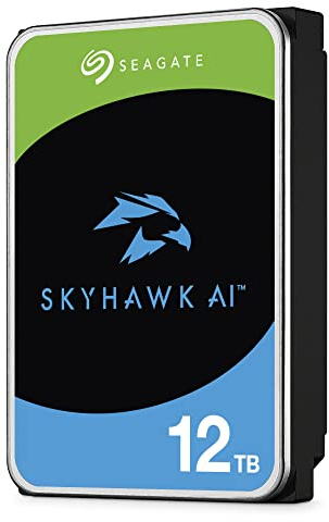 Seagate SkyHawk AI, 12 TB, Surveillance Internal Hard Drive HDD – 3.5 Inch SATA 6 Gb/s 256 MB Cache for DVR NVR Security Camera System, and Three-year Rescue Services (ST12000VE0008)