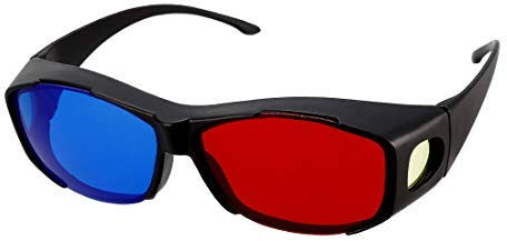 N/A Lunettes 3D Rouge-Bleu Lunettes 3D Visoin pour Format Rouge-Bleu Film/Image Anaglyphe Photos Cadre Noir