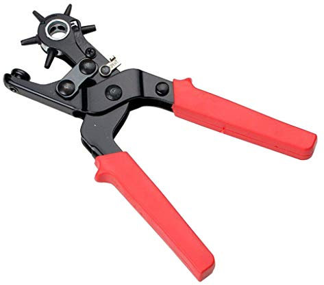 RONGJJ Schleifstab Belt Hole Puncher - Drehzange Zum Stanzen Von Filz, Gürteln, Pappe - Hochleistungs-locherwerkzeug Aus Leder Platten