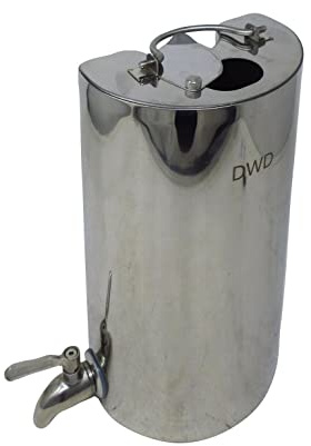 AuraHome Water Heater Boiler with Stainless Steel Tank, Laser Welded Tap, 3.0 Litre Capacity, 60mm Flue Compatibility, Camping Stove Accessory, Silver, 3.0 Litre - 60mm Flue
