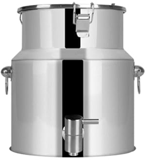 Edelstahl Milchkanne 5L/14L Weinkübel Eimer Tote Krug Ölfass Tank mit versiegeltem Deckel und Spigot Milchkanne / 5L