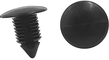 A ABSOPRO Rivetti 11mm Foro 21mm Testa Plastica Nero (Set di 20)