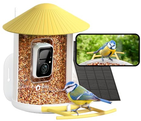 NETVUE Vogelhaus mit Kamera, Vogelfutterstation, Futterstationen für Wildvögel, Vogelfutterhaus mit Video Aufnehmen, Vogelhäuschen mit Kamera, Vogelfutterspender Vögel Erkennung