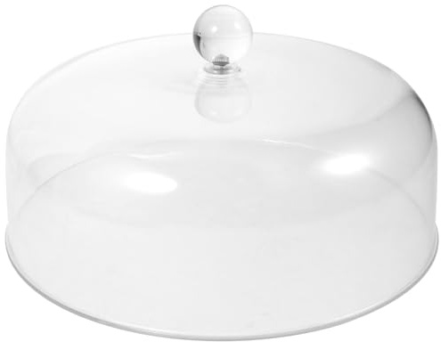 CALLARON 9 Clear Cake Dome Acrylic Cake Display Cover Round Cake Cover Dessert Diaplay Stand Lid with Knob Transparent Food Loaf Cake Cloche for Party Wedding Hotel