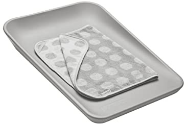 Leander Wickelauflage Matty pearl grey + Topper cool grey