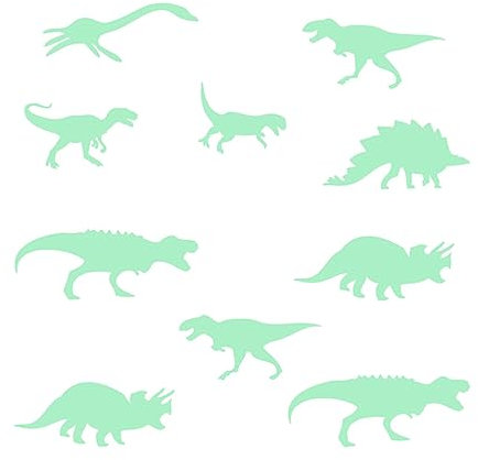 Gadpiparty Leuchtende Dinosaurier-wandaufkleber Im Dunkeln Fluoreszierend Für Kinderzimmer Heimdekoration Wiederverwendbare Cartoon-wandtattoos