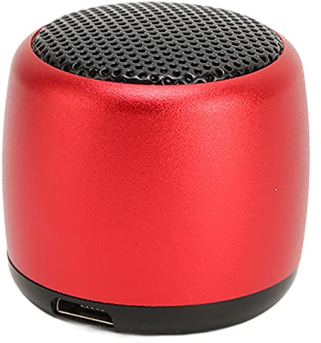 Mini Bluetooth Speaker, Portable Wireless Speakers with HD Sound Heavy Subwoofer, USB Rechargeable Small Tiny Speaker for Outdoor Indoor (Red)