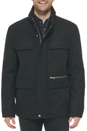 Cole Haan Men's Outerwear Coat,Black,XLarge