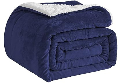 Good Nite Kuscheldecke Flauschig 150x200cm Weiche Fleece Sofadecke für Couch & Wohnzimmer Flauschige Wolldecke Grau Sherpa Decke mit Premium Flauschfleece