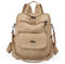 Puwuzixi Frauen Rucksack Wasserdicht Anti-Diebstahl Leichtgewicht PU Mode Reisen Mehrzweck Cabrio Geldbörse Umhängetasche Handtasche Rucksack（Kakhi）