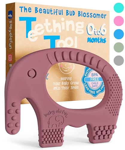 Baby Elefun Baby Teething Toys 5X Pain Relief Zero Delay 0-6 Months
