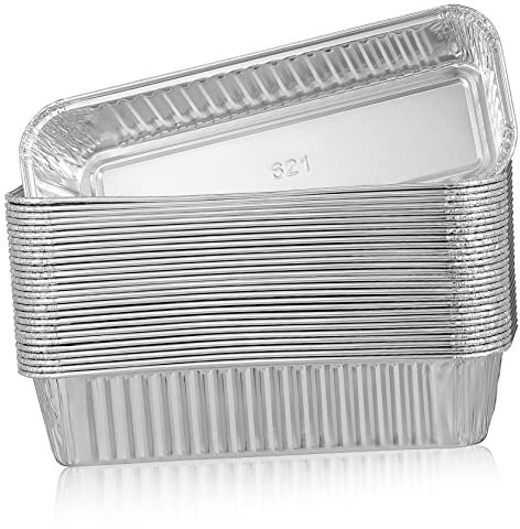 OUNONA 125pièces Barquettes Aluminium Foil Pans Pour Préparation De Repas Et Stockage Alimentaire Pour Barbecues Et Buffets