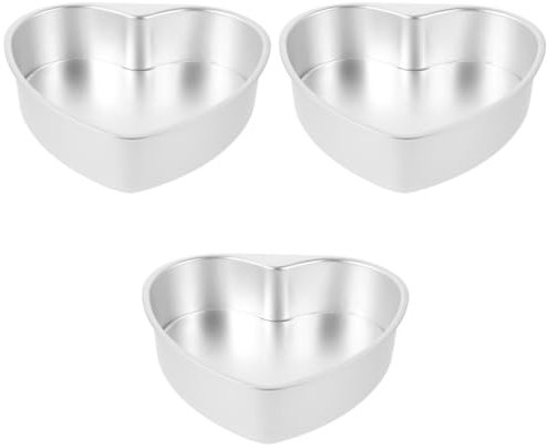 MAGICLULU 3 Stücke Herz Kuchen Pan Backen Lebensmittel Zinn Aluminium Legierung Abnehmbare Basis Für Parteien Familie Versammlungen