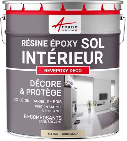 Resina Epossidica per Pavimenti Cucina Bagno 1 kg Avorio Chiaro