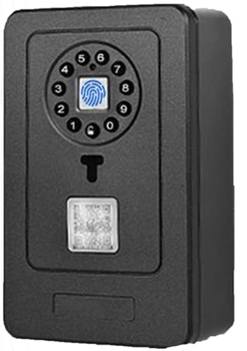 MPYEKP Smart Schlüsselkasten, Schlüsseltresor mit Zahlencode Fingerabdruck, 4 Möglichkeiten zum Entsperren, Wasserdichter Schlüsselbox, chlüsselschrank für Zuhause/Airbnb/Garage (mit Aufhänger)