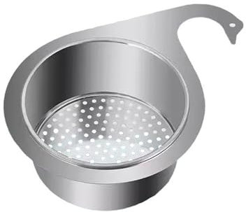 ZIJANG Abtropfsieb für Spülbecken, Abnehmbarer Siebkorb aus Edelstahl in Schwanen Design, Funktion als Filter und Aufbewahrungshilfe, Abnehmbar, Ideal für Jede Küchenspüle (Silber)