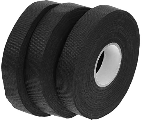 KICHOUSE 3rollen Gewebeklebeband Für Kabelbaum Auto Kabelbaum-band Hochtemperatur-elektrisches Isolierband Kabelbaum-wickelband Für Autos Drahtwickelband Mit Zwei-wege-webart