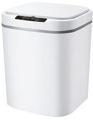Sonew 15 L Sensor Dustbin, Touchless Automatic Trash Can with Infrared Motion Sensor, Kitchen Bathroom Sensor Bin for Bedroom, Office, Living Room