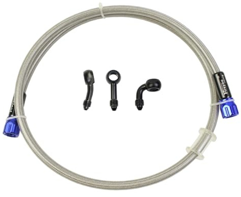 Bremsschlauch Hydraulische bremsschlauch motorrad stahlflex bremsschlauch hinten motorrad klemme bremsschlauch 3in1 für ATV Pit Bike, Dirt Bike (1300mm)