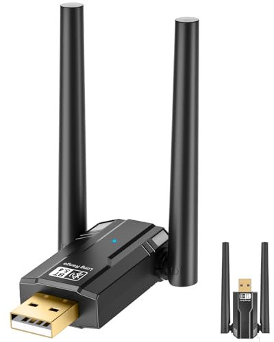Binnan Dongle Bluetooth,5.4 Clé Bluetooth PC,Adaptateur Bluetooth USB,Adaptateur Bluetooth PC,Longue Distance/150M,Plug&Play,Faible Latence Convient aux Windows 11/10/8.1/7