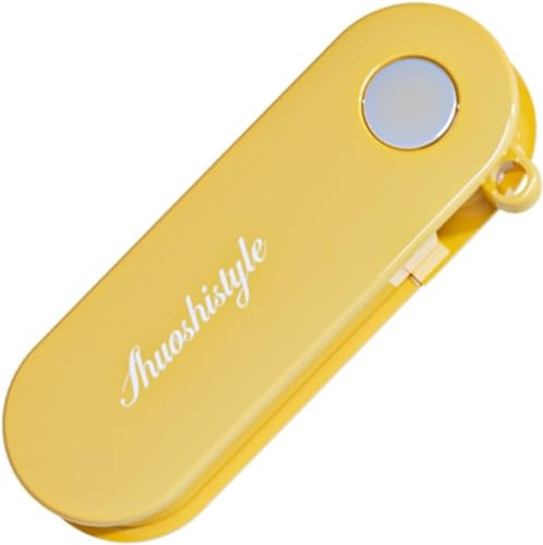 Household Folding Storage Paring Peeler, Portable Compact Size Kitchen Multi-Function Paring Knife Sharp Stainless Steel Blade Scraper Knife Suitable for Camping Picnics and Travel (Yellow)