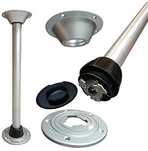 Aluminum Alloy Swivel Campervan Table Leg Kit for RV Boat Yacht Detachable Adjustable 75cm Height