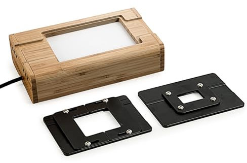GZPKJ Visionneuse De Diapositives pour Diapositives Anciennes, Visionnage Éclairé par LED, Projecteur De Diapositives, 3 Niveaux De Réglage De La Luminosité, Positionnement Précis