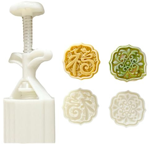 JUNNASALIKER Home Baking 75g Mooncakes Moulds with Elegant Pattern for Special Situation