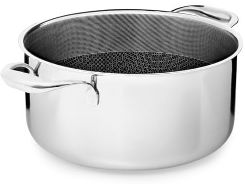 Onyx Cookware Kochtopf 24 cm 5 l – Beschichteter Topf Induktion | Für alle Herdarten; kratzfeste Antihaft-Oberfläche; 3-Schicht Edelstahl/Aluminium; PFAS-frei; spülmaschinengeeignet