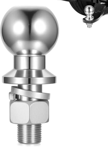 2'' Trailer Hitch Ball 50mm, Tow Bar Ball Head Bolts, 2'' Drawbar Straight Towing Hitch Balls, Heavy Duty Tow Balls for Car Trucks Trailer Tractor Parts Accessories, Max Load 3.5 Tons