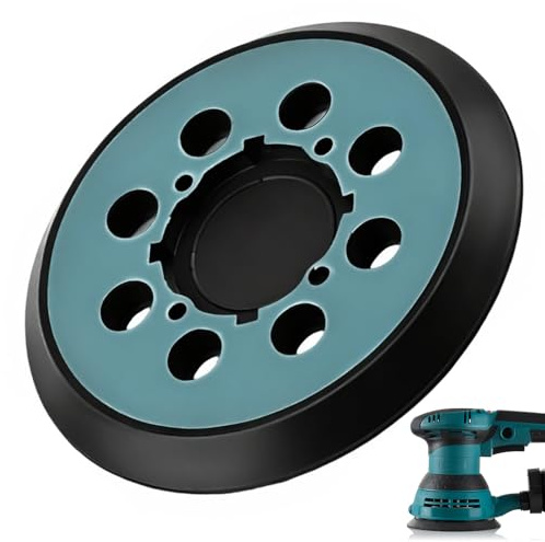 AHRLIC Disco abrasivo da 125 mm compatibile con DCW210 DWE6421 DWE6423, cuscinetto di ricambio a 8 fori con gancio e anello con 4 viti per levigatrici orbitali, densità media per legno, metallo e