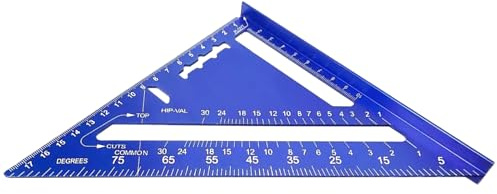 Righello triangolare in metallo, righello in metrica tecnica, strumento di misurazione di precisione per falegnameria, costruzione, architettura, geometria
