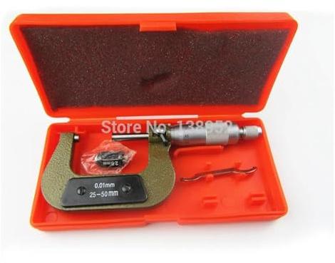 Micrómetro Exterior De 25-50 Mm, Micrómetro De 0,01 Mm, Calibre Vernier, Herramientas De Medición, Color Aleatorio,Medición de precisión