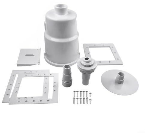 Yuanpgky Sistema de skimmer de piscina de repuesto para Hayward SP1091LX compatible con piscinas sobre el suelo Dyna-Skim, construcción de ABS resistente con vertedero de basura y (A)