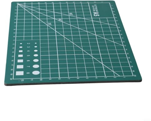 Tappetino da taglio double-face A2/A3/A4/A5 con scala antiscivolo e trasparente, per progetti artigianali, cucito, intaglio e modellismo (A5 verde)