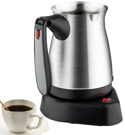 Erconsso Bollitore Elettrico Per Il Caffè,Teiera in Acciaio da 500ml | Bollitore Con Ebollizione Rapida 'Acqua,Per Tè, Caffè E Acqua, Per Famiglia, Studenti, Adulti, Casa, Uffici, Viaggio E Cucina