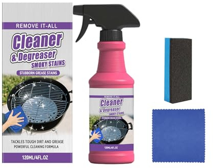 Heavy Duty BBQ Grill Degreaser, Grillreiniger Gasgrill, Backofenreiniger Spray, Grill Cleaner, Entfetter Spray Küche, Küchenreiniger, Entfetter für Ofen, Backblech, Gestell, 1 Stück
