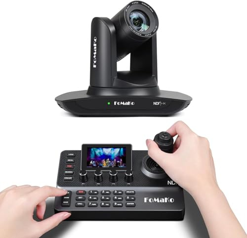 FoMaKo 4K PTZ Kamera 30x Zoom NDI HX3, KI Auto-Tracking, 3G-SDI HDMI LAN USB 3.0 PTZ Kamera, K20UH+NDI PTZ Controller