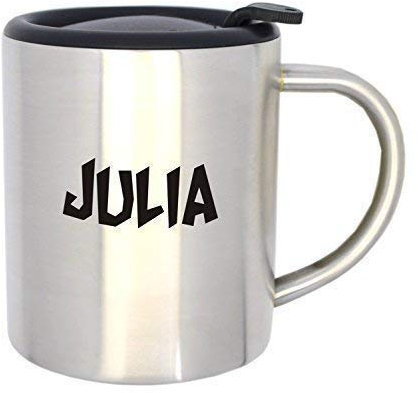 Edelstahlbecher mit Verschlussdeckel inkl. Wunschgravur graviert Narren Isolierbecher Thermobecher Outdoor doppelwandig mit Gravur 0,25l