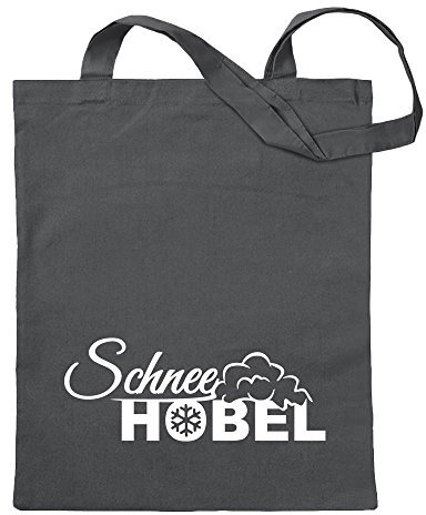 Kiwistar Rabot de neige pour service hivernal Sac de transport en coton Sac en tissu Sac à bandoulière à longues anses, Tissu, gris acier, 30 cm x 30 cm