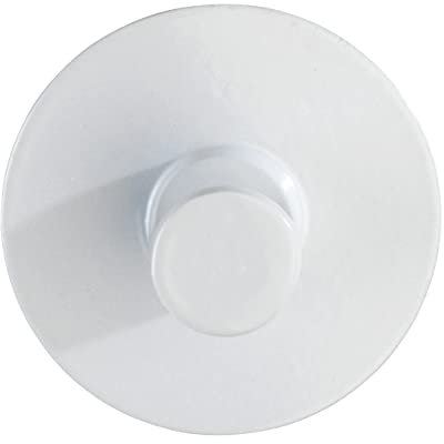 WENKO Colgador mural Savona blanco oscuro acero inox - Gancho para toallas, perchero, autoadhesivo, Acero inoxidable, 5 x 2 x 5 cm, Blanco