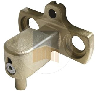 Gond à visser multiréglage deux points + sécurité en Cupro-aluminium. - Réglage (mm) : 42 à 67, Cupro Brut