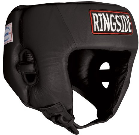 Ringside Unisex-Erwachsene Kopfschutz für Wettkampf, Muay Thai, MMA Sparring, ohne Wangen, schwarz, X-Large