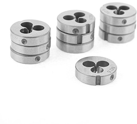Aexit M2.6 2 mm Picth 20mm OD Herramienta de con rosca gruesa Matriz (model: A6304VIX-2428BF) redonda 10 piezas