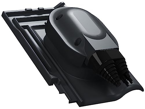 Wasserdichter PV Solardurchgang für Koramic - L15 (Langenzenn) – Schwarz | Dachziegel, Solar Dachdurchführung, Photovoltaik-Dachdurchgang, wasserdicht, EPDM-Dichtung, RAL 9005