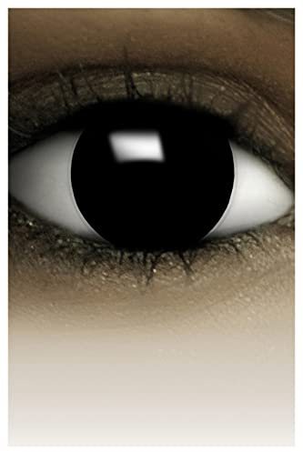 FXCONTACTS Lentes de contacto de colores para disfraces de Halloween y carnaval 2 uds 1 par lentes suaves desechables sin graduación – BRUJA NEGRA