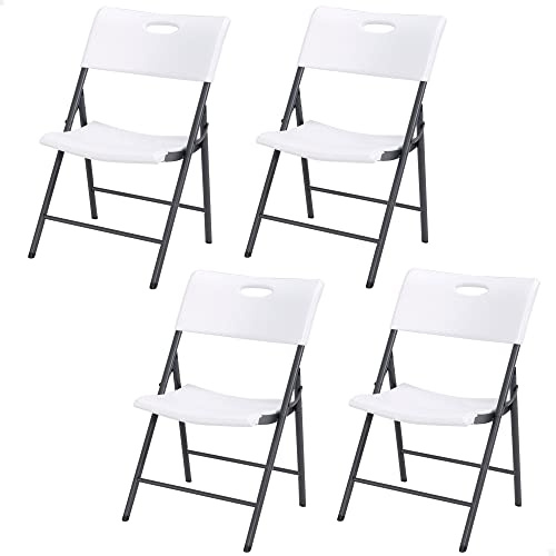 Lifetime 92114 - Pack de 4 chaises Pliantes en Plastique Ultra résistantes, chaises pour événements, Restauration, Bureau, extérieur et intérieur, chaises Pliantes Lifetime légères et polyvalentes