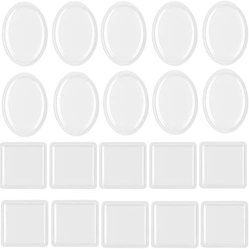 20cúpulas cuadradas ovaladas de plástico para hacer tarjetas cúpulas de coctelera dimensionales transparentes para hacer tarjetas de coctelera suministros de manualidades hechas a mano herramienta